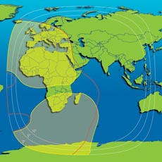 Intelsat 706 Global spot beam view